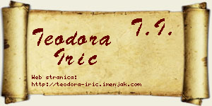 Teodora Irić vizit kartica